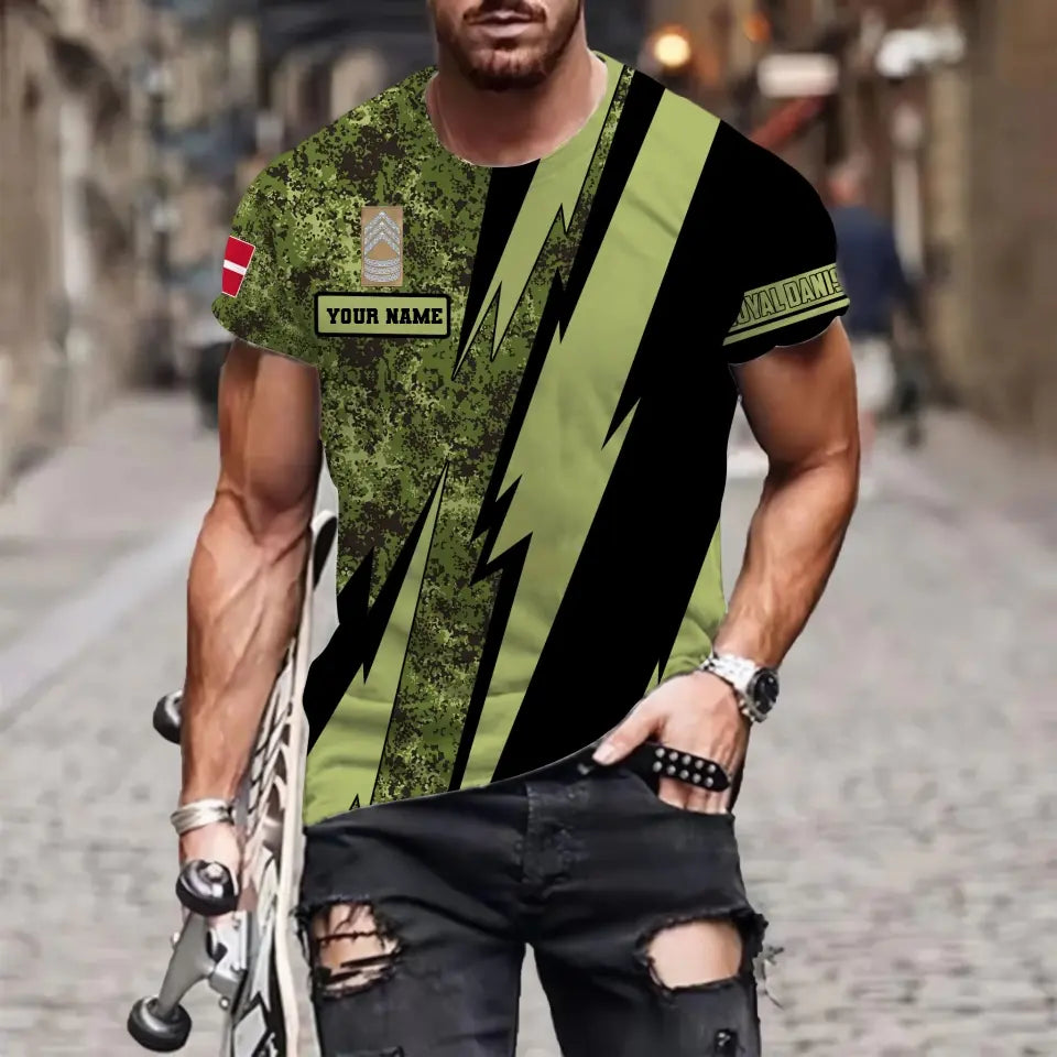 Personalized Denmark Soldier/Veteran with Name and Rank Hawaii Shirt All Over Printed - 17121024