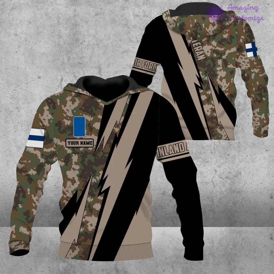 Personalized Finland Soldier/Veteran with Name and Rank T-shirt 3D All Over Printed - 03042401QA