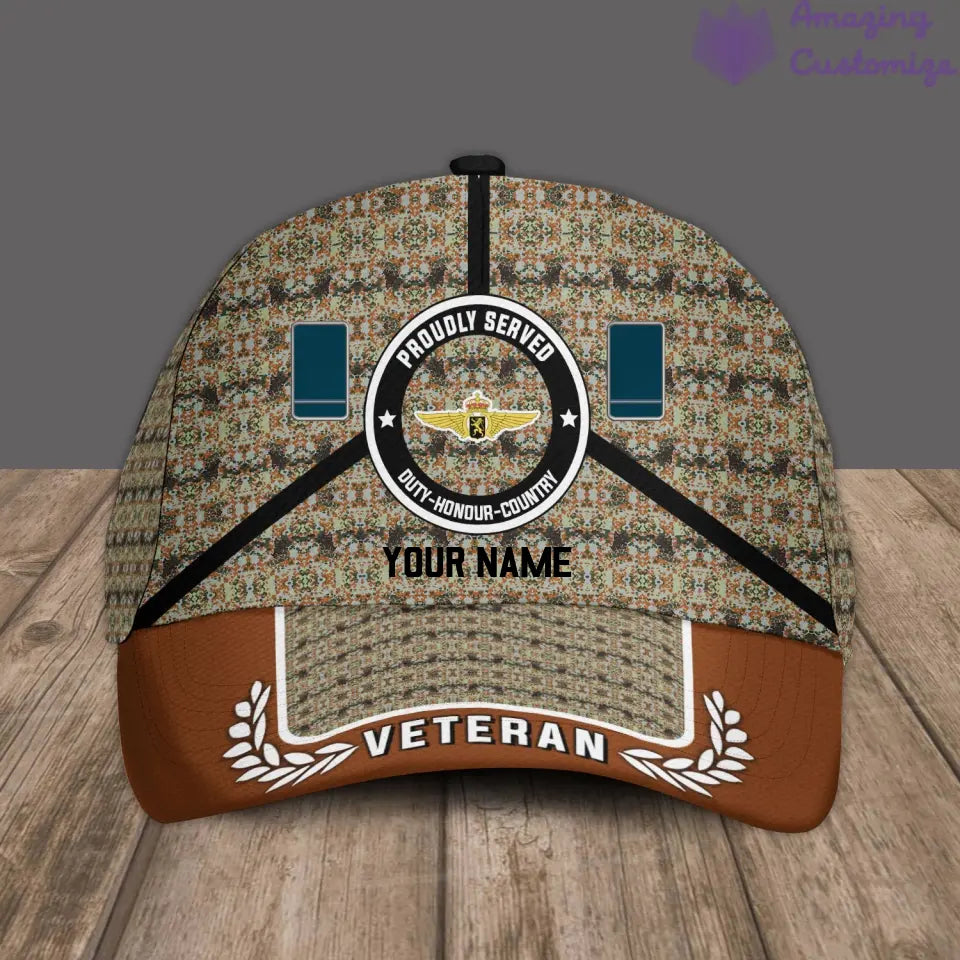 Personalized Rank And Name Belgium Soldier/Veterans Camo Baseball Cap - 04042401