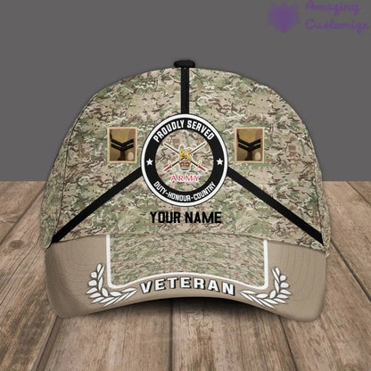Personalized Rank And Name UK Soldier/Veterans Camo Baseball Cap - 04042401