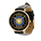 Personalized Ireland Soldier/ Veteran With Name Black Stitched Leather Watch - 17122752 - Gold Version