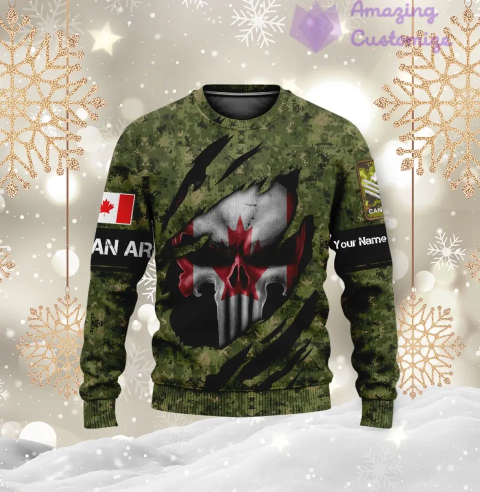 Personalized Canada with Name and Rank Soldier/Veteran Hoodie All Over Printed - 08042402QA