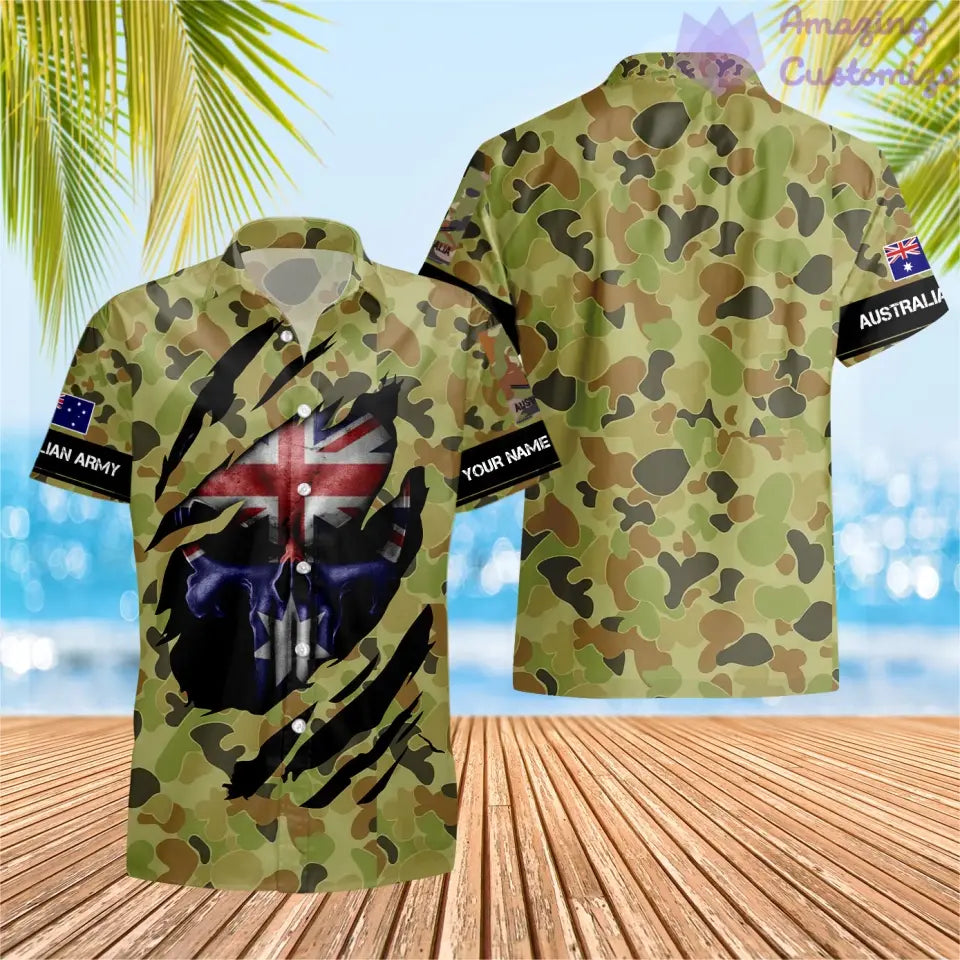 Personalized Australia with Name and Rank Soldier/Veteran Hoodie All Over Printed - 08042402QA