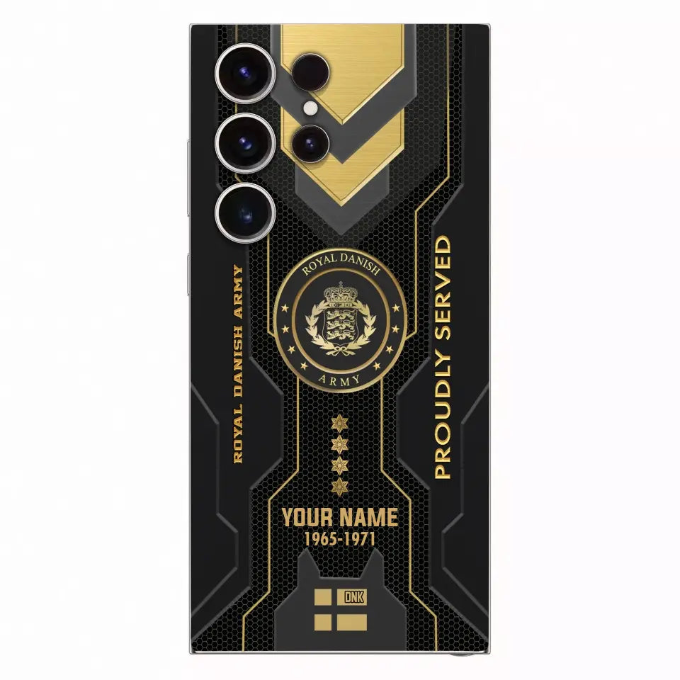 Personalized Denmark Soldier/Veterans With Rank, Name And Name Phone Case Printed - 17126208