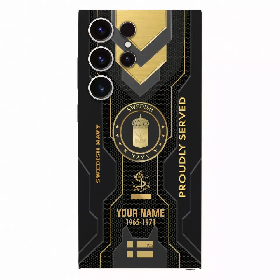 Personalized Sweden Soldier/Veterans With Rank, Year And Name Phone Case Printed - 09042401QA