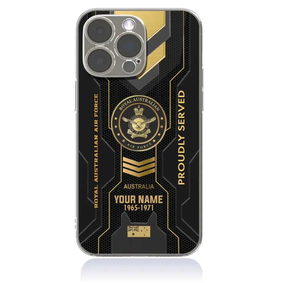 Personalized Australia Soldier/Veterans With Rank, Year And Name Phone Case Printed - 09042401QA