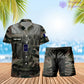 Personalized France Soldier/ Veteran Camo With Rank Combo Hawaii Shirt + Short 3D Printed - 22042401QA