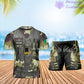 Personalized Ireland Soldier/ Veteran Camo With Name And Rank Combo T-Shirt + Short 3D Printed  - 22042401QA