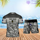 Personalized Australia Soldier/ Veteran Camo With Name And Rank Combo T-Shirt + Short 3D Printed  - 17022528