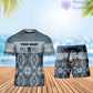 Personalized Ireland Soldier/ Veteran Camo With Name And Rank Combo T-Shirt + Short 3D Printed  - 1201240001QA