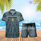 Personalized Sweden Soldier/ Veteran Camo With Rank Combo Hawaii Shirt + Short 3D Printed - 1201240001QA
