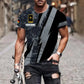 T-shirt personnalisé avec camouflage soldat/vétéran allemand avec nom et grade imprimé en 3D - 0503240001QA
