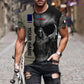 Personalized France Soldier/ Veteran Camo With Name And Rank 3D T-shirt Printed  - 2601240001QA