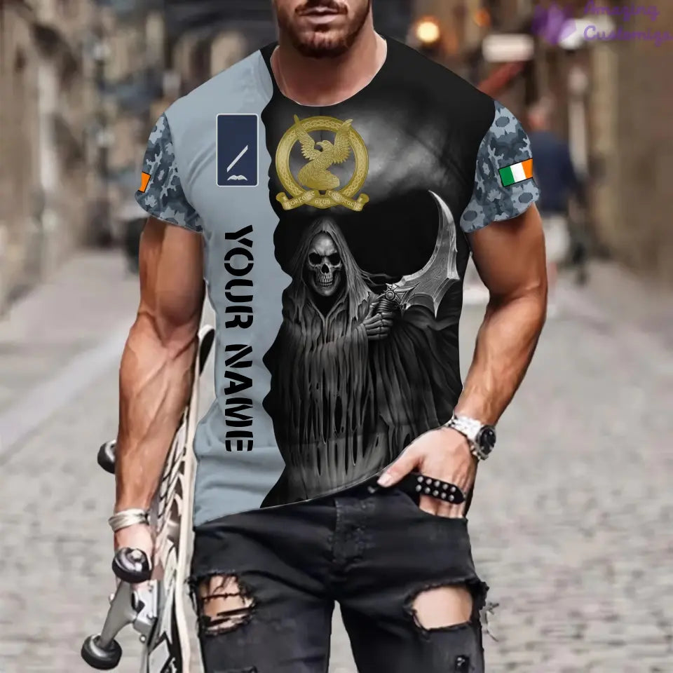 Personalized Ireland Soldier/ Veteran Camo With Name And Rank 3D T-shirt Printed  - 17062272