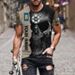 Personalized Finland Soldier/ Veteran Camo With Name And Rank 3D T-shirt Printed  - 2601240001QA