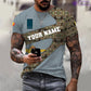 Personalized Belgium Soldier/ Veteran Camo With Name And Rank T-Shirt 3D Printed  - 3001240001