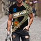 Personalized Netherlands Soldier/ Veteran Camo With Name And Rank T-Shirt 3D Printed  - 3001240001QA