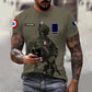 Personalized France Soldier/ Veteran Camo With Name And Rank T-shirt 3D Printed  - 17042401QA