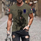 Personalized France Soldier/ Veteran Camo With Name And Rank T-shirt 3D Printed  - 17042401QA
