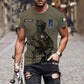 Personalized Ireland Soldier/ Veteran Camo With Name And Rank T-shirt 3D Printed  - 17133120