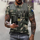 Personalized France Soldier/ Veteran Camo With Name And Rank T-shirt 3D Printed  - 22042401QA