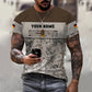 Personalized Germany Soldier/ Veteran Camo With Name And Rank T-shirt 3D Printed  -  1112230001QA