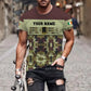 Personalized Ireland Soldier/ Veteran Camo With Name And Rank T-shirt 3D Printed  - 17050176