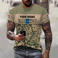 Personalized Netherlands Soldier/ Veteran Camo With Name And Rank T-shirt 3D Printed  -   1201240001QA