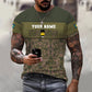 Personalized Sweden Soldier/ Veteran Camo With Name And Rank T-shirt 3D Printed  -   1201240001QA