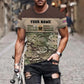Personalized UK Soldier/ Veteran Camo With Name And Rank T-shirt 3D Printed  -   1112230001QA