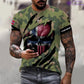 T-shirt personnalisé soldat/vétéran norvégien avec nom et grade imprimé en 3D sur toute la surface - 08042402QA