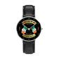 Personalized Ireland Soldier/ Veteran With Name and Rank Black Stitched Leather Watch - 03052401QA - Gold Version