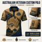 Personalized Australia Soldier/Veteran with Name and Rank Polo All Over Printed - QK1779753606