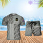 Personalized Australia Soldier/ Veteran Camo With Name And Rank Combo T-Shirt + Short 3D Printed  - 17124480