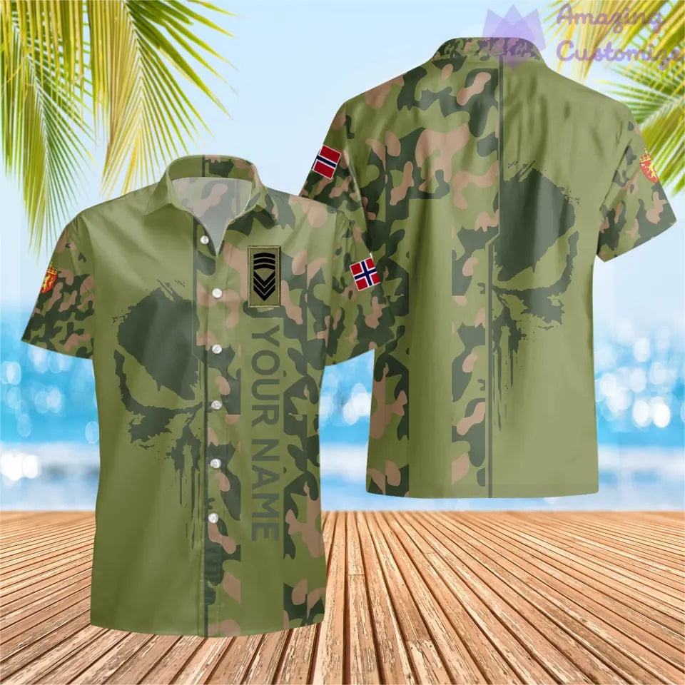 Personalized Norway Soldier/Veteran with Name and Rank Hoodie All Over Printed - 17150400