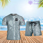 Personalized UK Soldier/ Veteran Camo With Name And Rank Combo T-Shirt + Short 3D Printed  - 17152992