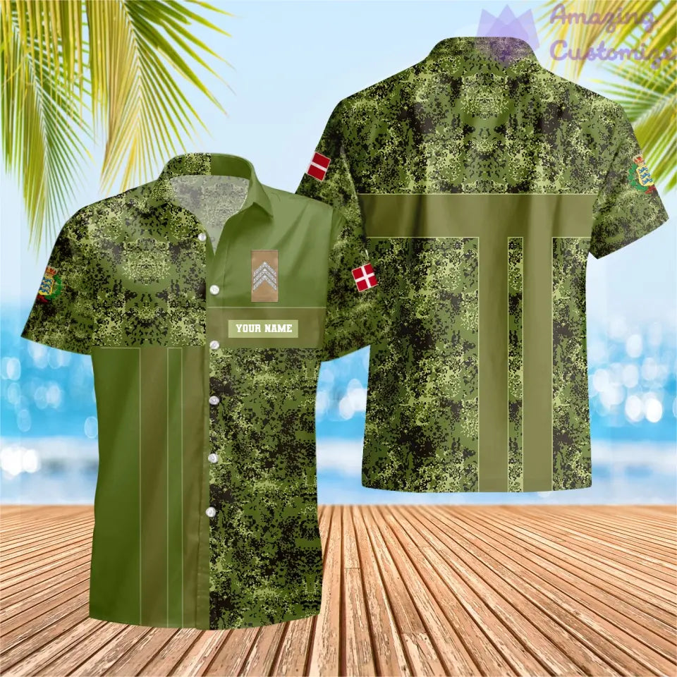 Personalized Denmark Soldier/Veteran with Name and Rank Hawaii All Over Printed - 17150400
