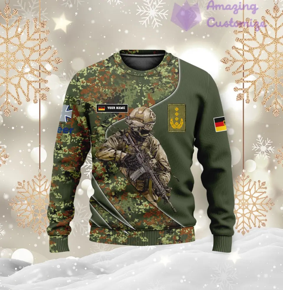 Personalized Germany with Name and Rank Soldier/Veteran Hoodie All Over Printed - 15052401QA