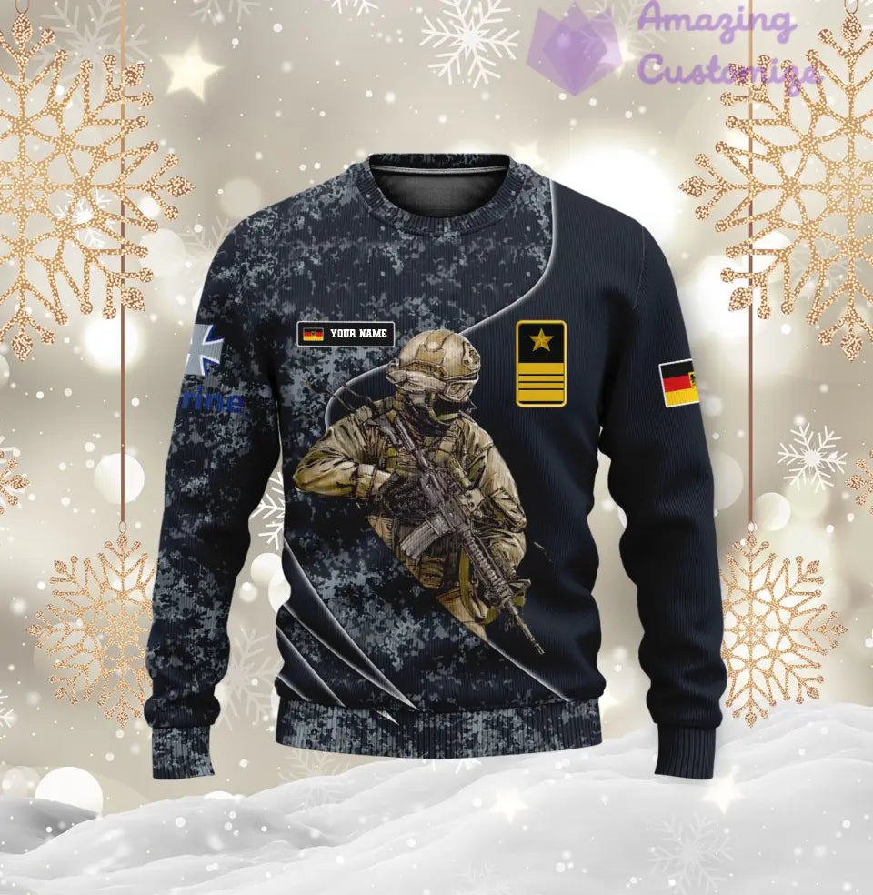 Personalized Germany with Name and Rank Soldier/Veteran Hoodie All Over Printed - 15052401QA