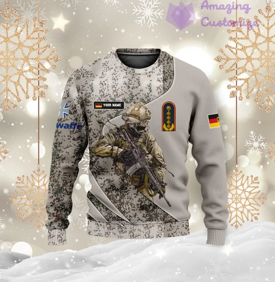Personalized Germany with Name and Rank Soldier/Veteran Hoodie All Over Printed - 15052401QA