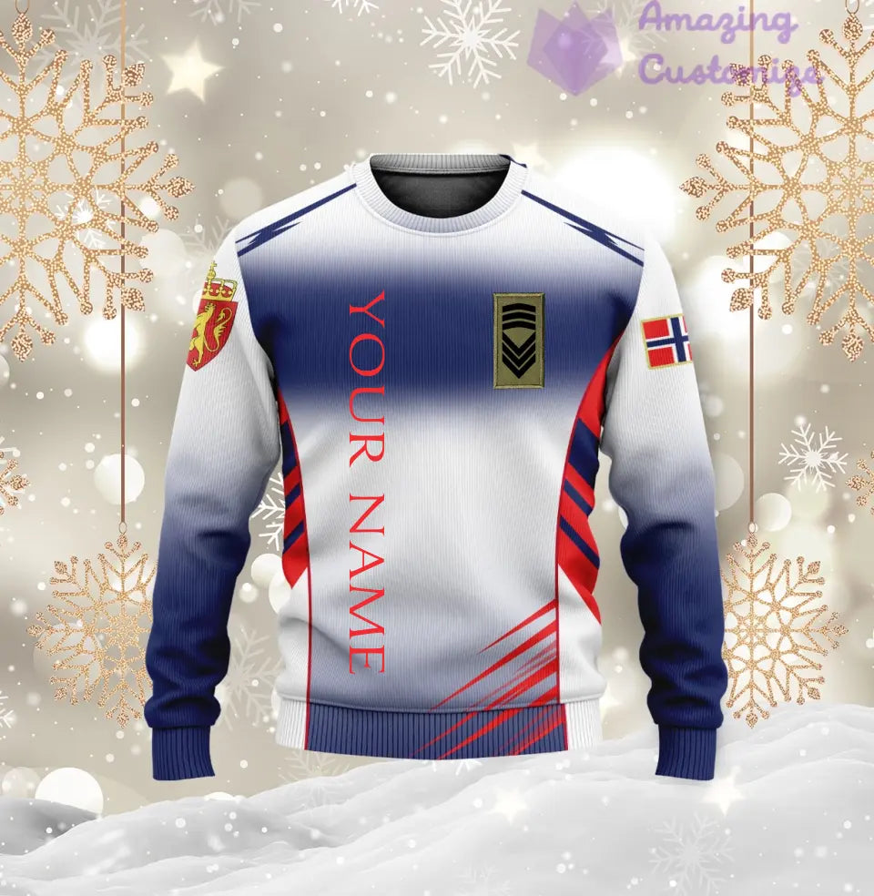 Personalized Norway Soldier/Veteran with Name and Rank Hoodie All Over Printed - 17158176