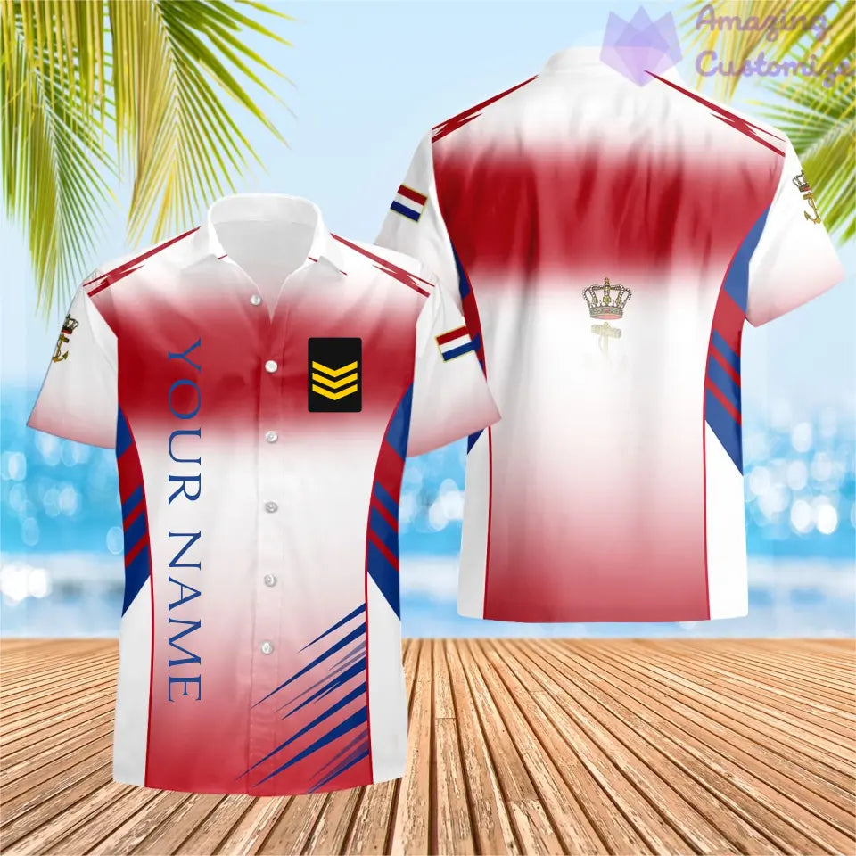 Personalized Netherlands with Name and Rank Soldier/Veteran Hawaii  All Over Printed - 17158176
