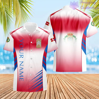 Personalized Denmark Soldier/Veteran with Name and Rank Hawaii All Over Printed - 17158176