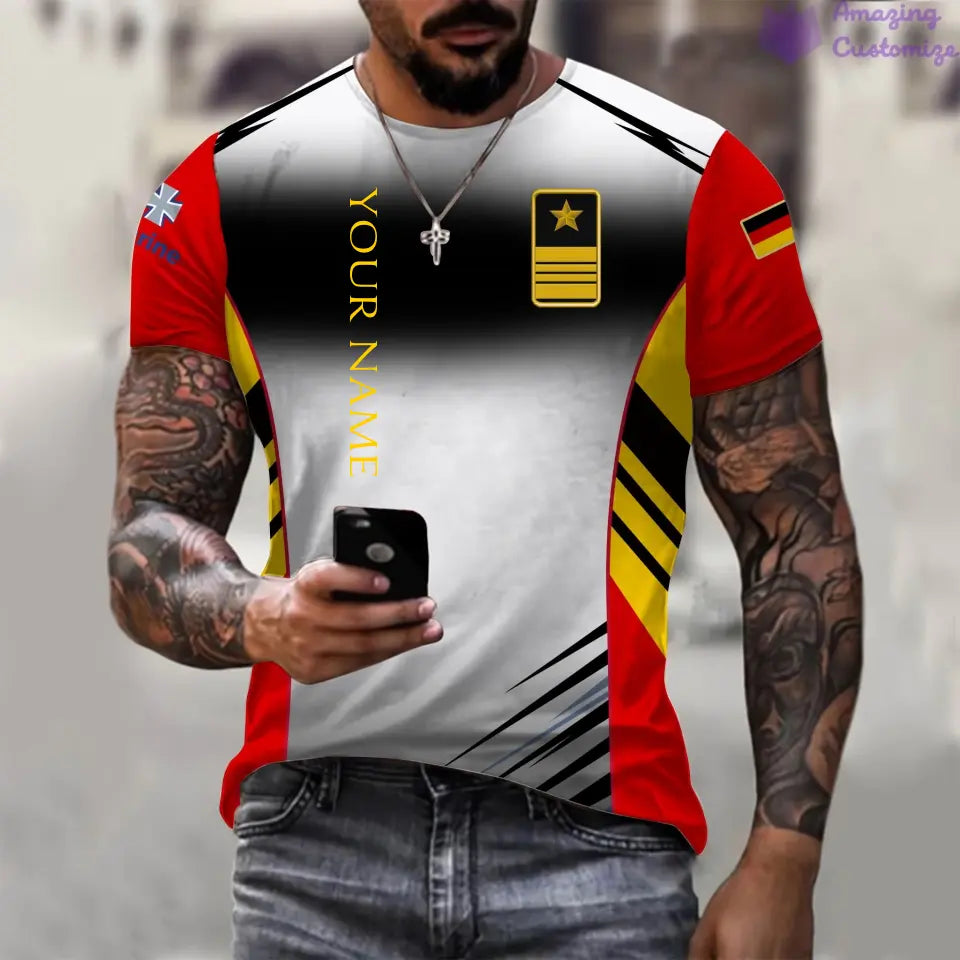 Personalized Germany with Name and Rank Soldier/Veteran T-shirt All Over Printed - 17158176