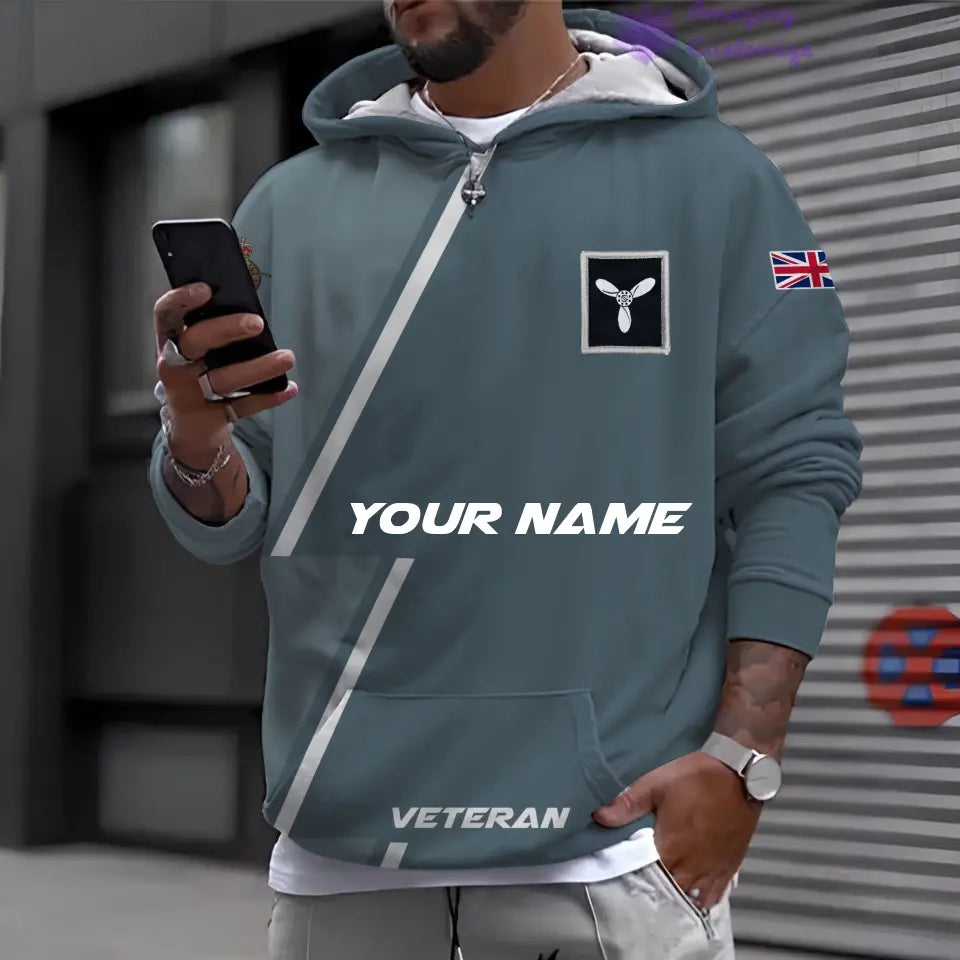 Personalized UK with Name and Rank Soldier/Veteran Hoodie All Over Printed - 17161632