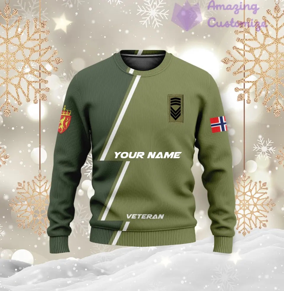 Personalized Norway Soldier/Veteran with Name and Rank Hoodie All Over Printed - 17161632