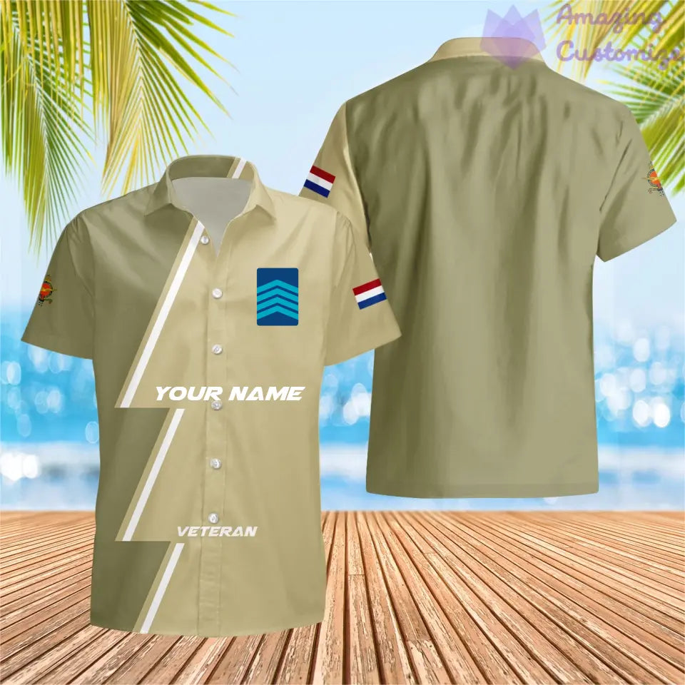 Personalized Netherlands with Name and Rank Soldier/Veteran Hawaii All Over Printed - 17161632