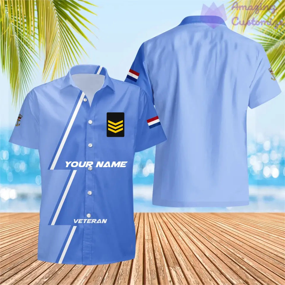 Personalized Netherlands with Name and Rank Soldier/Veteran Hawaii All Over Printed - 17161632