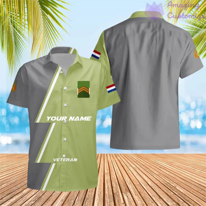 Personalized Netherlands with Name and Rank Soldier/Veteran Hawaii All Over Printed - 17161632