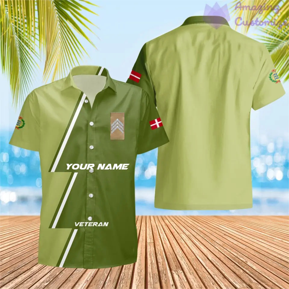 Personalized Denmark Soldier/Veteran with Name and Rank Hawaii All Over Printed - 17161632